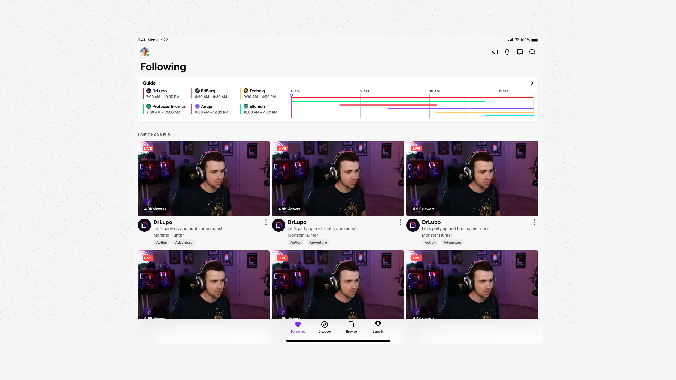 TV guide concept — Remote view